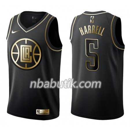 NBA Mænd Trøje Los Angeles Clippers Montrezl Harrell 5 Nike Sort Golden Edition Swingman NBA Mænd Trøje Los Angeles Clippers Montrezl Harrell 5 Nike Sort Golden Edition Swingman